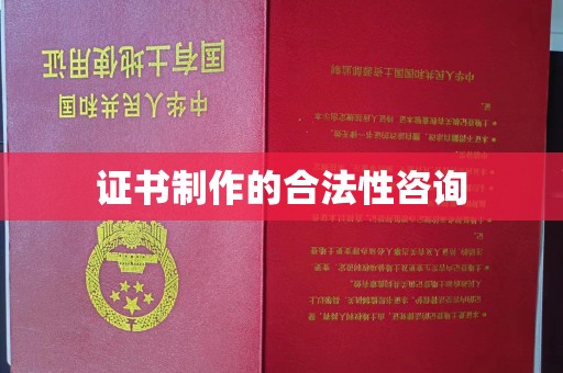 大荔证书制作的合法性咨询
